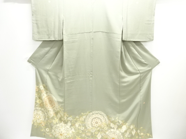 JAPANESE KIMONO / IRO-TOMESODE / FLOWER CREST / ARTIST WORK